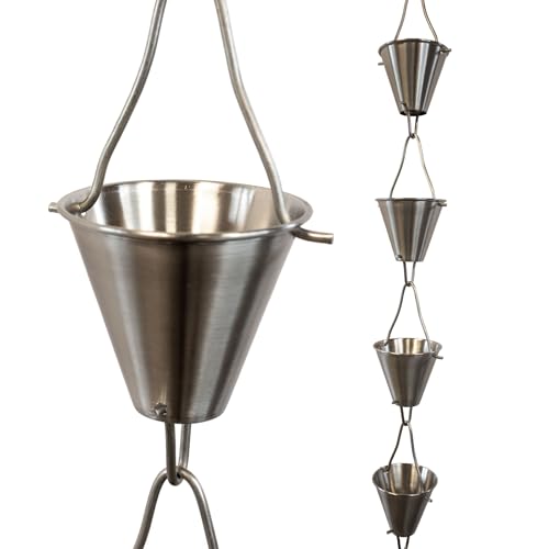 Steel Cups Rain Chain