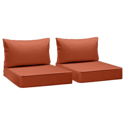 Outdoor Chair Cushions (Rust / 25.5"x25.5"x5" / 25.5"x13.5")