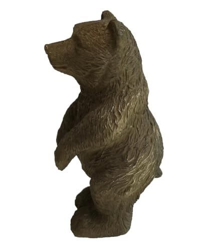 Rustic Bear Statue Shelf Decor (Black-brown)