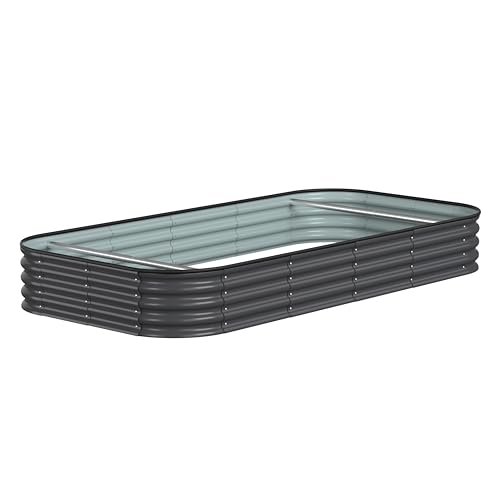 8x4x1FT Raised Garden Bed Outdoor (Gray / 8x4x1FT)