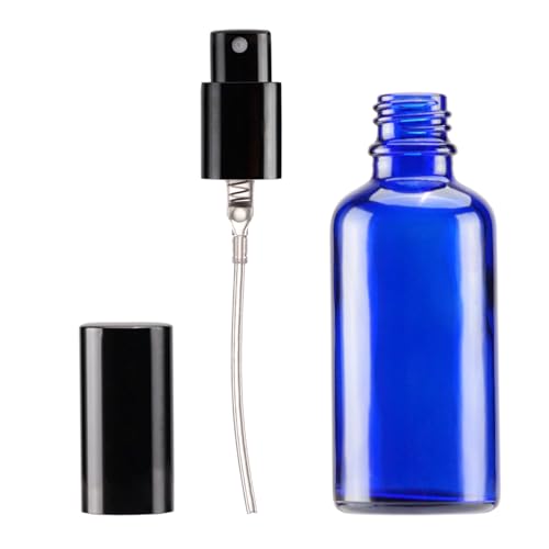 Blue Glass Spray Bottles 2oz (12 Count)