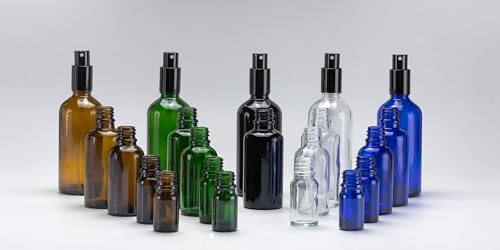 Clear Glass Spray Bottles 4oz (9 Count)
