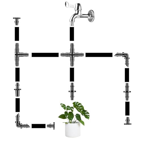 600 Pcs Barbed Connectors Drip Irrigation Fittings Kit (600 Pcs (1/4" barbed connectors))