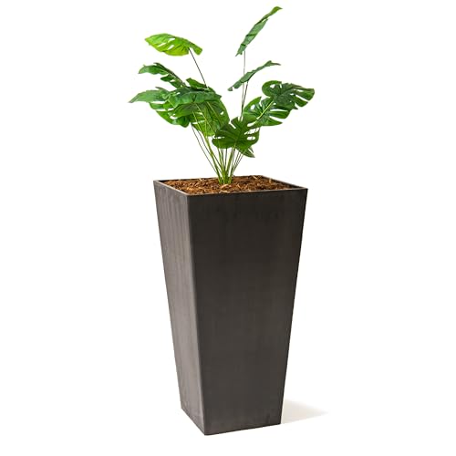 28 Inch Tapered Planter (Black / 28" H)