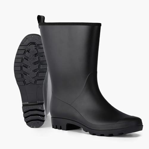 Wide Calf Women's Rain Boots Waterproof PVC Rubber Garden Boot Outdoor