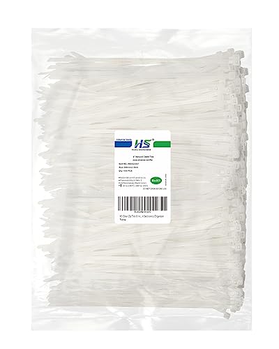 Clear Zip Ties 8 Inch (1000 Count)