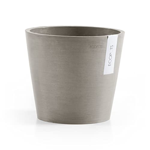 Amsterdam Round Flower Planter (Taupe / 12 Inches)