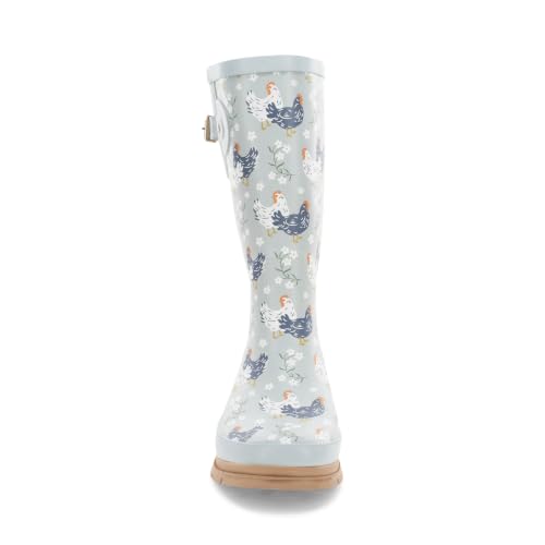 Women's Tall Waterproof Rain Boot (11 / Blue)