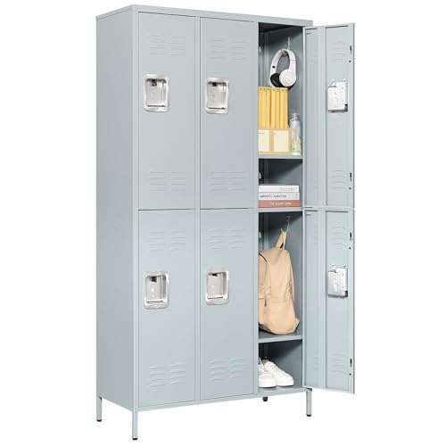 Metal Lockers for Employees (6 Door / Grey)