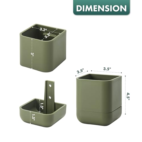 3.5 Inch Wall Mounted Self (3.5" (1 Pack) / Olive)