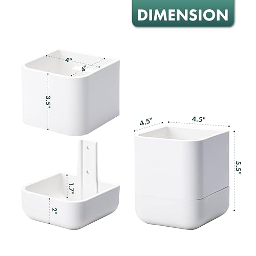 4.5 Inch Wall Mounted Self (4.5" (1 Pack) / White)