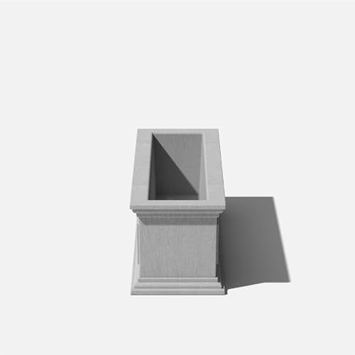 Brixton Series Window Box Planter (Gray / 11"H x 11"W x 36"L)