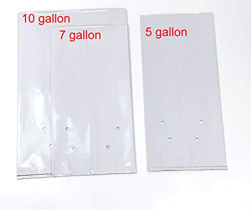 Grow Bag 7 Gallon Square Nursery Container Made of Black White Poly Films (7 Gallon-Pack of 25)