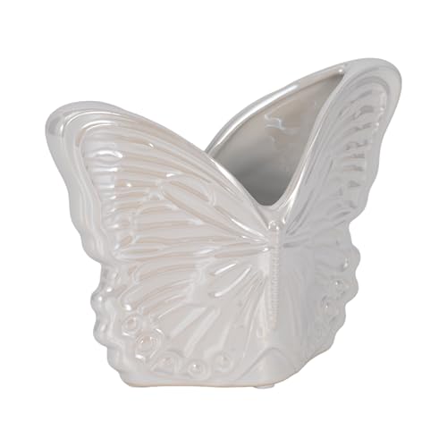 Decorative Ceramic Flower Pots for Home Decor (Ivory / 5.5")