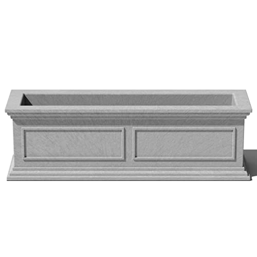 Brixton Series Window Box Planter (Gray / 11"H x 11"W x 36"L)