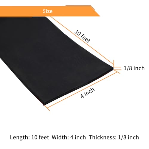 Adhesive Reinforced Solid Rubber Sheets (4" X 110" / .125" thick(Adhesive）)