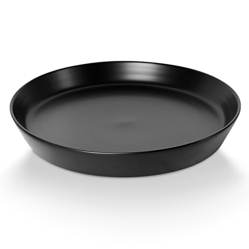 Ceramic Plant Saucer Tray 2 Pcs 6 7 Inch Black