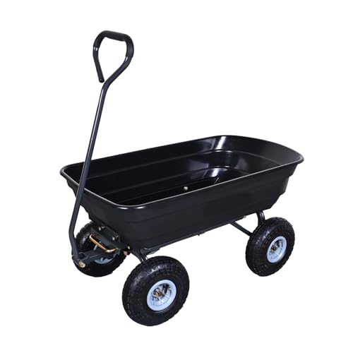 AAIN 600 lb Poly Garden Dump Cart