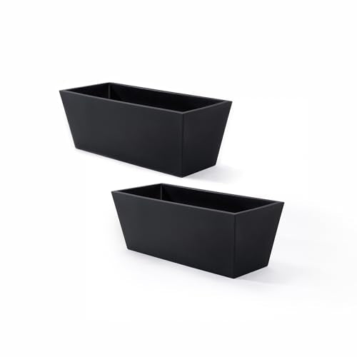 Tremont Trough Planter 2 (Onyx Black / 2-Pack / Trough)