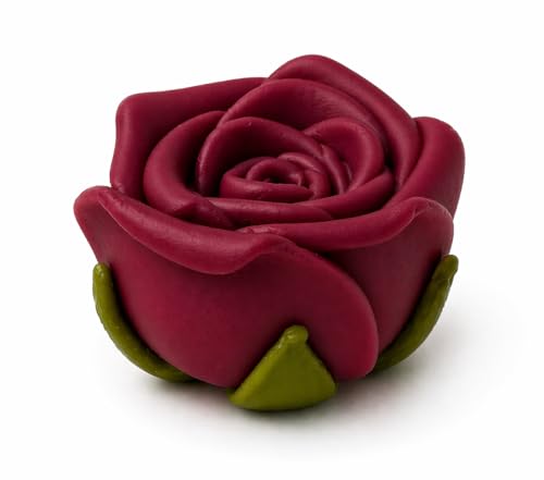 Edible Deep Burgundy Rose Toppers (Burgandy)