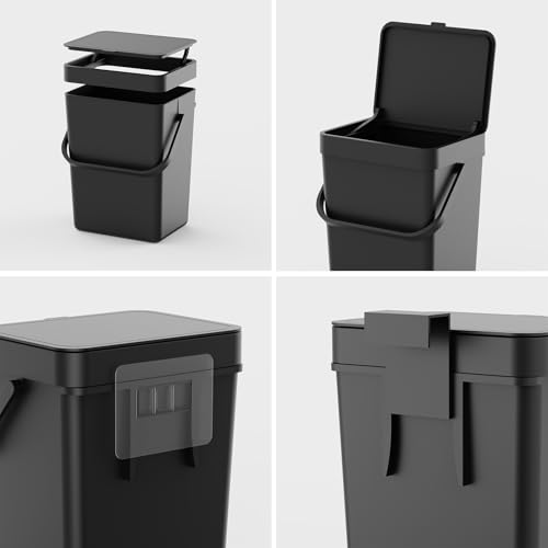 Countertop Compost Bin (Black / 5L-Slide)