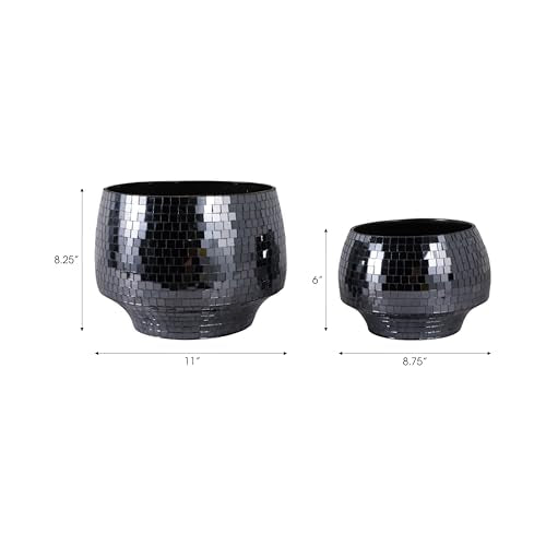 Flower Pots and Planters for Home Decor (Black / 8")