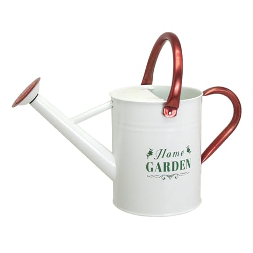 Metal Watering Can for Outdoor Plants (White)