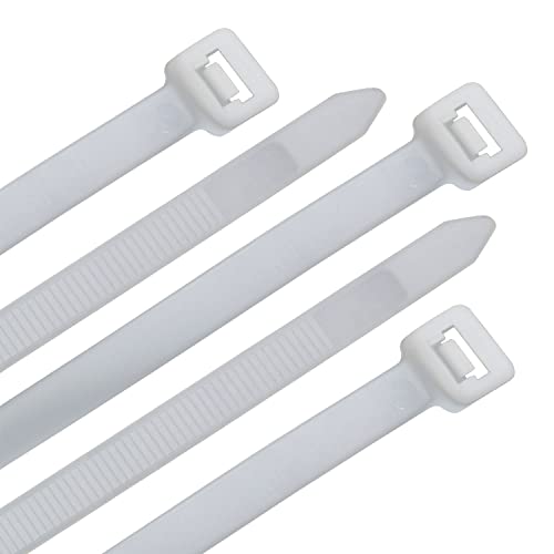 Clear Zip Ties 16 Inch 120 Lbs White Cable Ties 50 Pack