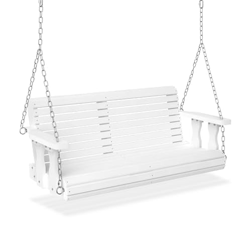2026 Upgraded 4 FT Wooden Porch Swing