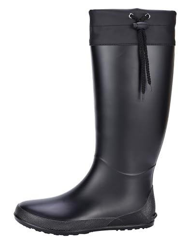 Women's Packable Tall Rain Boots Ultra Lightweight Garden Boots