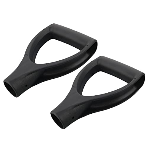 2Pcs D Grip Shovel Handle Replacement (Black)