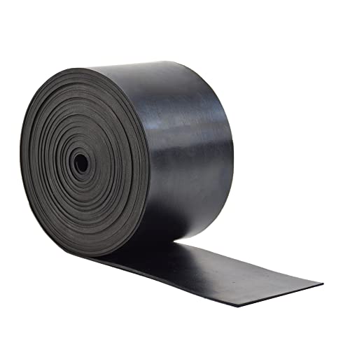 Solid Rubber Strips Neoprene Rubber Weather Stripping for Garage Door Seals Under Bottom (3" X 25' / .062" thick(No Adhesive）)
