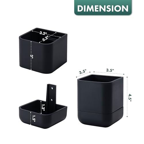 3.5 Inch Wall Mounted Self (3.5" (2 Pack) / Black)