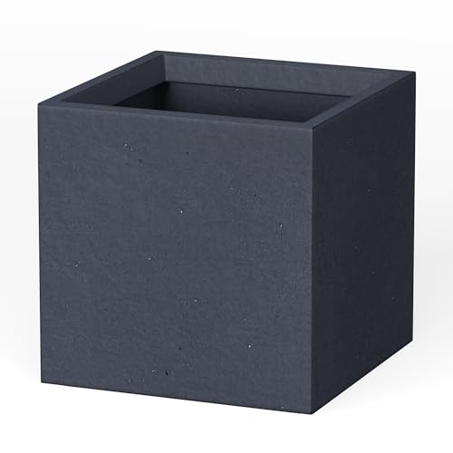 Accent Square Charcoal Concrete Planter 12" W