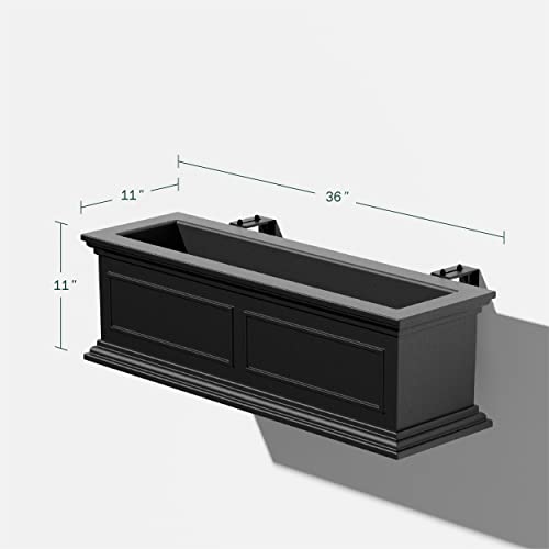 Brixton Series Plastic Railing Planter (2 Count)