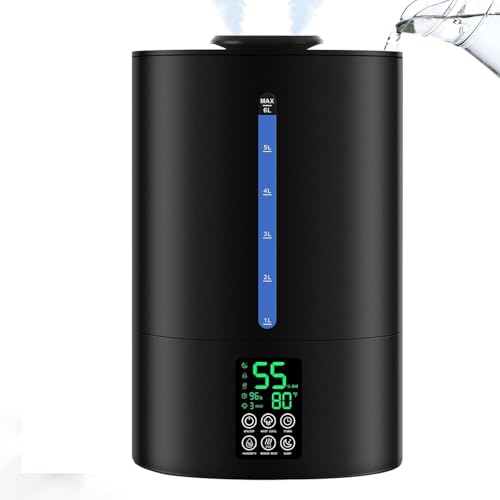 6L Warm & Cool Mist Humidifiers for Bedroom (6l / A-Black)