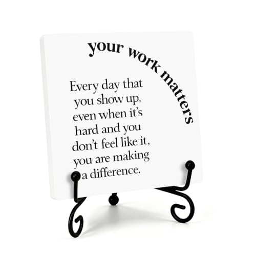Motivational Quote for Home Office Book Shelf Table Decor 6.3x6.3 Inch 07 (Multicolor 1706 / Wooden sign with iron frame（6.3 x 6.3 inches）)