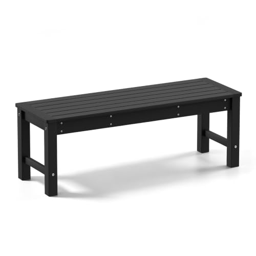 HDPE Outdoor Bench (Black(hdpe) / 1 pack)