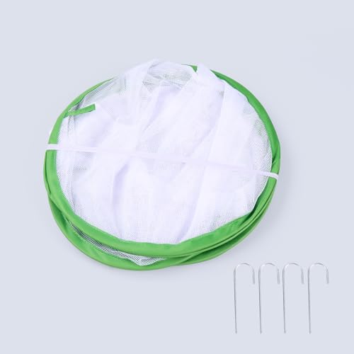 36" Large Mesh Plant Cover for Outdoor (White with Green / 24 x 24 x 36 inches)