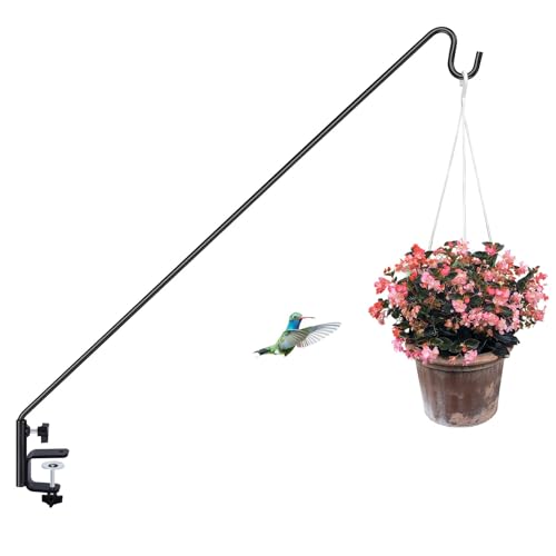 3 Inch Clamp Deck Hook 28" Long Deck Hook for Hanging Bird Feeder (Deck Hook - 28 Inch - 1 Pack)