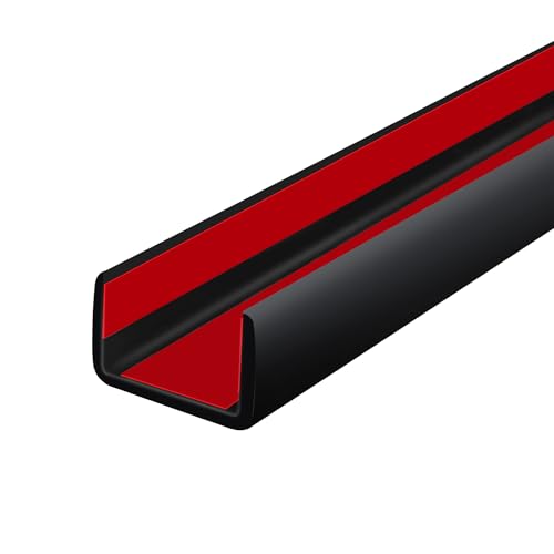 Rubber Edge Trim (Size1"(Fit 15/16"~1-1/16"), L20' / Gloss Black)