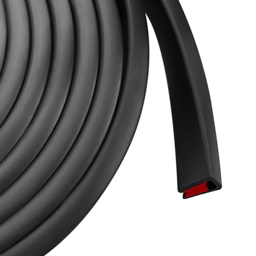 Rubber Edge Trim (Size3/16"(Fit 5/32"~7/32"), L10' / Gloss Black)