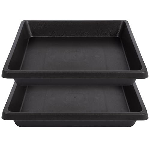 Square Plant Saucer 8 Inch 2 Pack (8"(2Pack) / Brown)