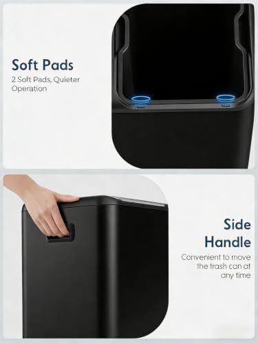 16Gal Dual Trash Can w (Black)