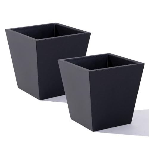 Tremont Short Square Planter 2 (Onyx Black / 2-Pack / Short)