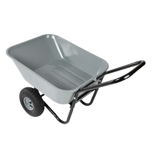 Dual Wheel Wheelbarrow (Gray)