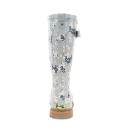 Women's Tall Waterproof Rain Boot (10 / Blue)