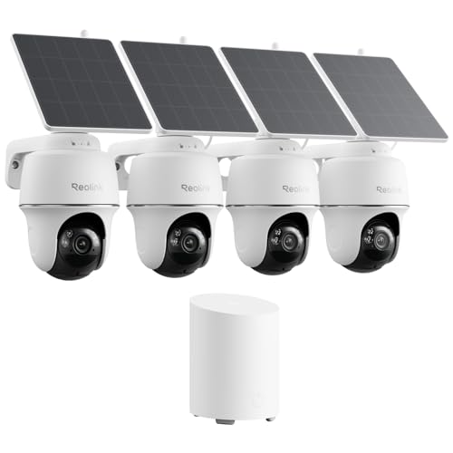 360° PT Solar Security Cameras Wireless Outdoor System 4 Pack