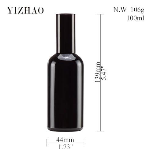Black Glass Spray Bottles 4oz (9 Count)