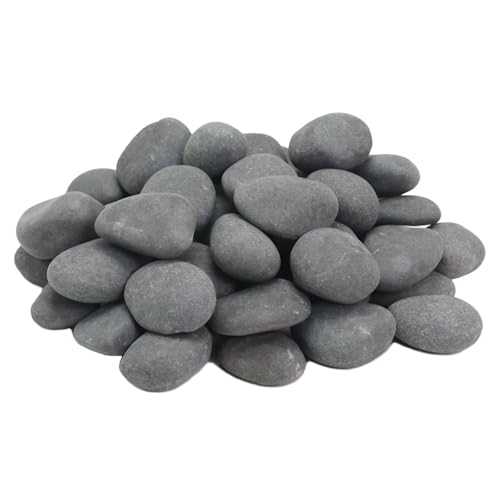20LB Black Stones Pebbles River Rocks